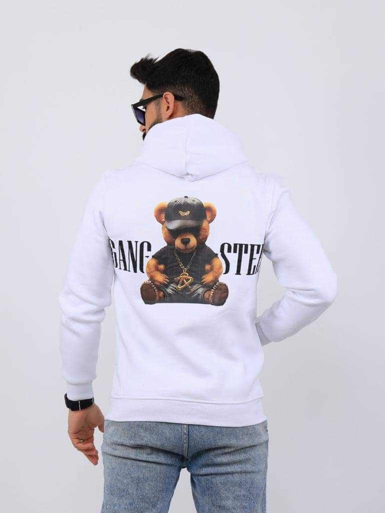 Sweat à capuche avec motif ourson stylé