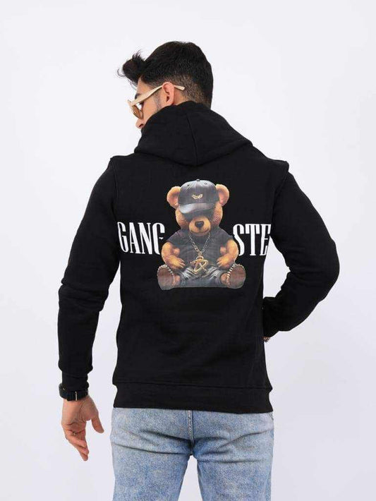 Sweat à capuche avec motif ourson stylé